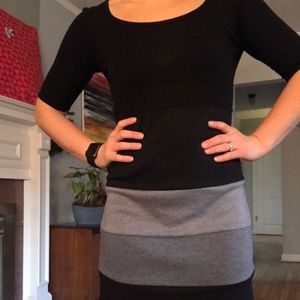 Black dress with grey hemline 🖤